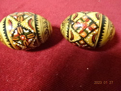 Fa húsvéti tojás, két darab, mintája más. Vanneki! Jókai.