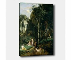 ÚJ! Fürdőző nők kanavász kép, fakereten 40x60 cm
