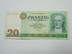 Régi pénz Zwanzig Mark 20 Márka DDR NDK Kelet-német 1975