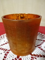 Glass cup, with Christmas gilding, height 7.8 cm. He has! Jokai.