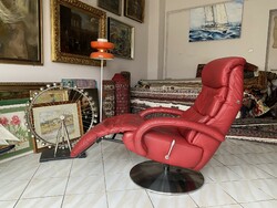 Hukla Relaxációs Kényelmi Bőr Fotel