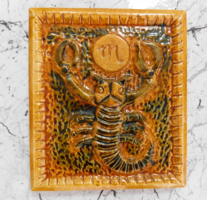 Scorpio - craftsman zodiac ceramic wall decoration/stove tile