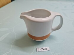 T0580 Alföldi narancssárga csíkos tejszínes kiöntő 9,5 cm