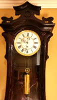 1 Heavy, 30-day, late Biedermeier, serpentine wall clock.