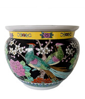 Japán, Goldimari, porcelán, kézi zománcfestésű " L "-es kaspó