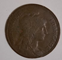 1915. Franciaország 10 Centimes pénz érme (238)