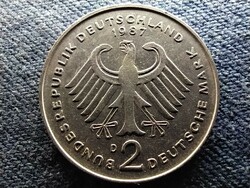 Németország 20 éves az NSZK Konrad Adenauer 2 Márka 1987 D(id70452)