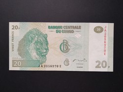 Congo 20 francs 2003 unc