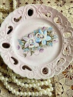 Antique plate with floral pattern