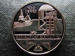 Németország 100 éves a hamburgi Elba-alagút .625 ezüst 10 Euro 2011 J PP(id72858)