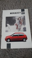 Renault Clio prospektus, katalógus ,retro reklám, old timer, Francia autó,