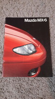 Mazda MX-6  modell, prospektus, katalógus ,retro reklám, old timer, Japan autó,