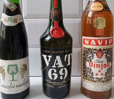 1965 Vat whisky, 1965 Domoszloi muskotály  1965 Vinjak