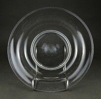 1L761 Régi fújt üveg tányér mélytányér 23 cm