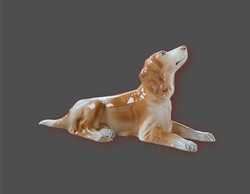 Nagyméretű kerámia kutya, retriever, 35 x 17 cm.