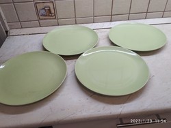 Kerámia zöld lapos tányér 4 db eladó!