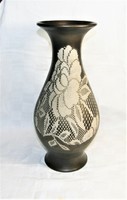 Rare special bod éva bronzed juried ceramic vase - 34 cm