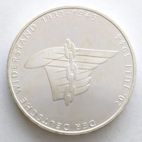 1994 A. German silver 10 marks, deutsche widenstand (no: 23/252.)