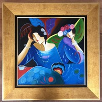Ilona the bell ringer (bimbi) 40x40 painting