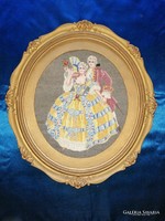 Blondel oval picture frame with tapestry 47 * 52 cm
