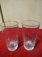 Thick-walled water glass, two pieces, height 13 cm. He has! Jokai.