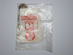 Retro gumigyűrű befőzéshez zacskó - Piért Vörös Október Mg. Tsz. Ócsa 1970-es évekből