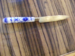 Antik Rheingold réz-potcellán nyállel desszertes kés