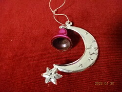 Russian Christmas tree ornament, moon shape, length 7.3 cm. He has! Jokai.