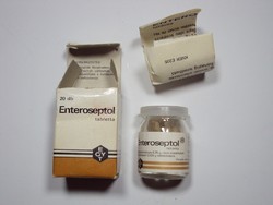 Retro Enteroseptol tabletta gyógyszer doboz - Egyt gyártó - 1980-as évekből