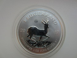 Krugerrand 2017 1 uncia ezüst érme 0.999ag 31.1 gr