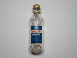 Régi papír címkés mini üveg palack Marine Dry Gin Buliv gyártó - 1970-es évek