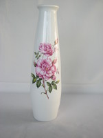 Aquincumi porcelán rózsás váza nagy 27 cm