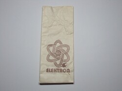 Régi retro Ravill Elektron elektronikai alkatrész papír zacskó reklám 1970-as évekből