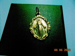 San Damiano of Assisi gilded relief religious medal, pendant