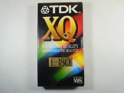 Retro TDK XQ E-180 videókazetta videó kazetta VHS bontatlan csomagolásban, új