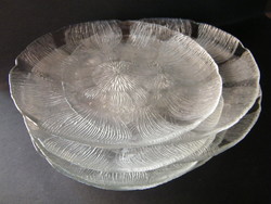 Vintage tapio wirkkala iittala finnish glass plates, bowls 6 pcs