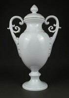 1M034 large snow-white Herend porcelain urn 36 cm