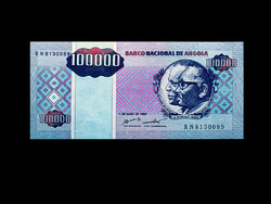UNC - 100 000 KWANZAS - ANGOLA - 1995-BŐL (Már ritka!)