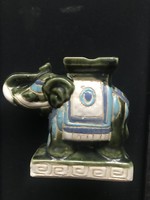 Small, elephant-shaped ceramic flower holder! In undamaged condition! 12X15 cm