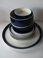 Vintage rosenthal lufthansa cobalt blue porcelain air serving set for 2 people