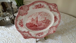 Beautiful johnson bros England faience, large serving bowl with a castle scene