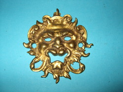 Antique renaissance fire gilded bronze beast monster head clock wall clock furniture beat ornament