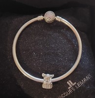 Pandora bracelet heart pattern zirconia with stone clasp