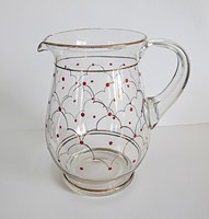 Jug with red polka dots, 19 cm