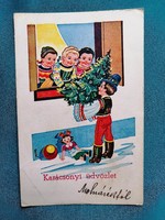 Rajzos karácsonyi képeslap