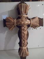 KERESZT - FA - 50 x 33 cm - KÉZMŰVES - OSZTRÁK - HIBÁTLAN