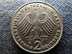Németország 20 éves az NSZK Konrad Adenauer 2 Márka 1971 D(id70515)
