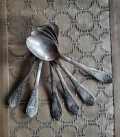 6 Russian (Soviet) thickly silver-plated desserts or Appetizer spoon together, ii.