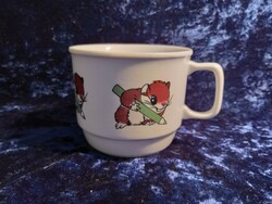 Retro porcelain children's hamster mug cup
