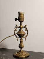 Felújított Antik Réz Hajólámpa 28cm -- Asztali lámpa billenő falikar fém bronz hajó